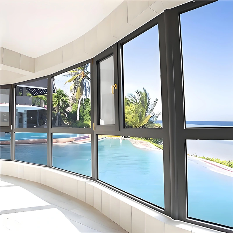 Naar binnen openende ramen van aluminiumlegering